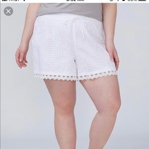 Lane Bryant drawstring lace shorts